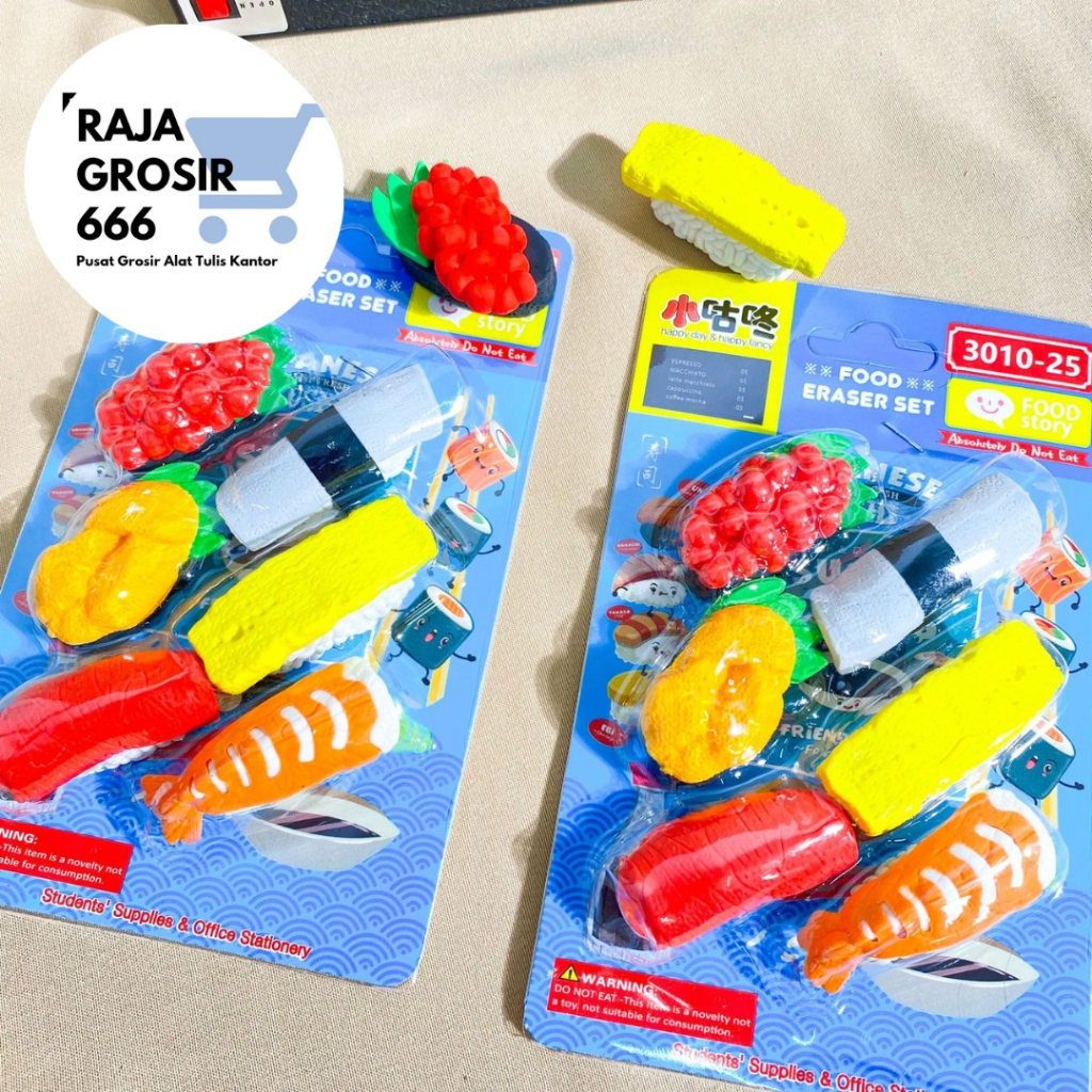

COD SET PENGHAPUS MAKANAN SUSHI HAPUSAN ISI 6 PCS HAPUSAN ALAT TULIS KANTOR PERLENGKAPAN SEKOLAH