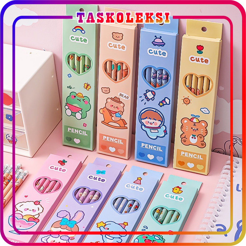 

☛TK☚ 6PCS PENSIL MOTIF KARTUN LUCU/PENSIL MURAH MERIAH S085