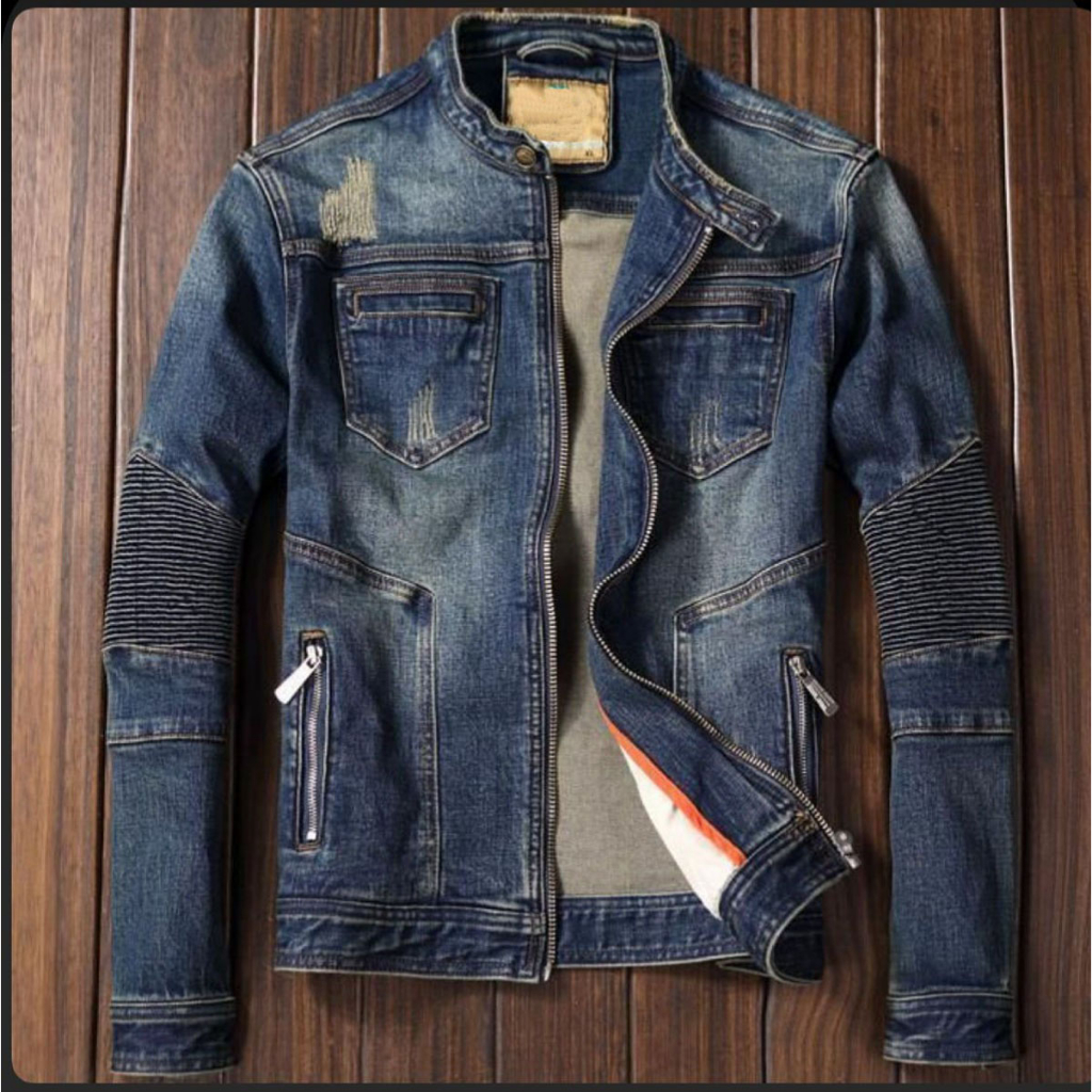 JEANS DENIM Biker RESLETING/ JEANS DENIM BIKER PRIA WANITA/RIPPED