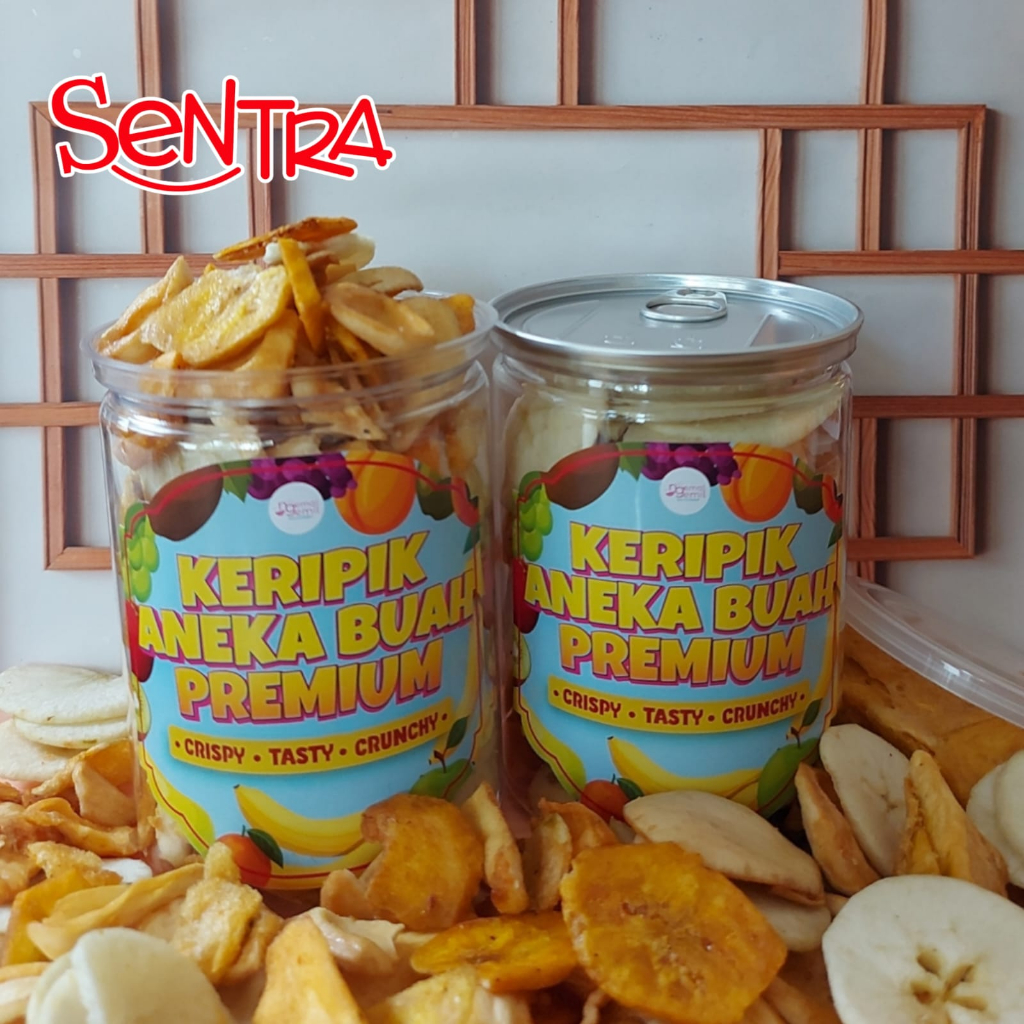 

Keripik Aneka Buah Mix Premium Kemasan PET CAN