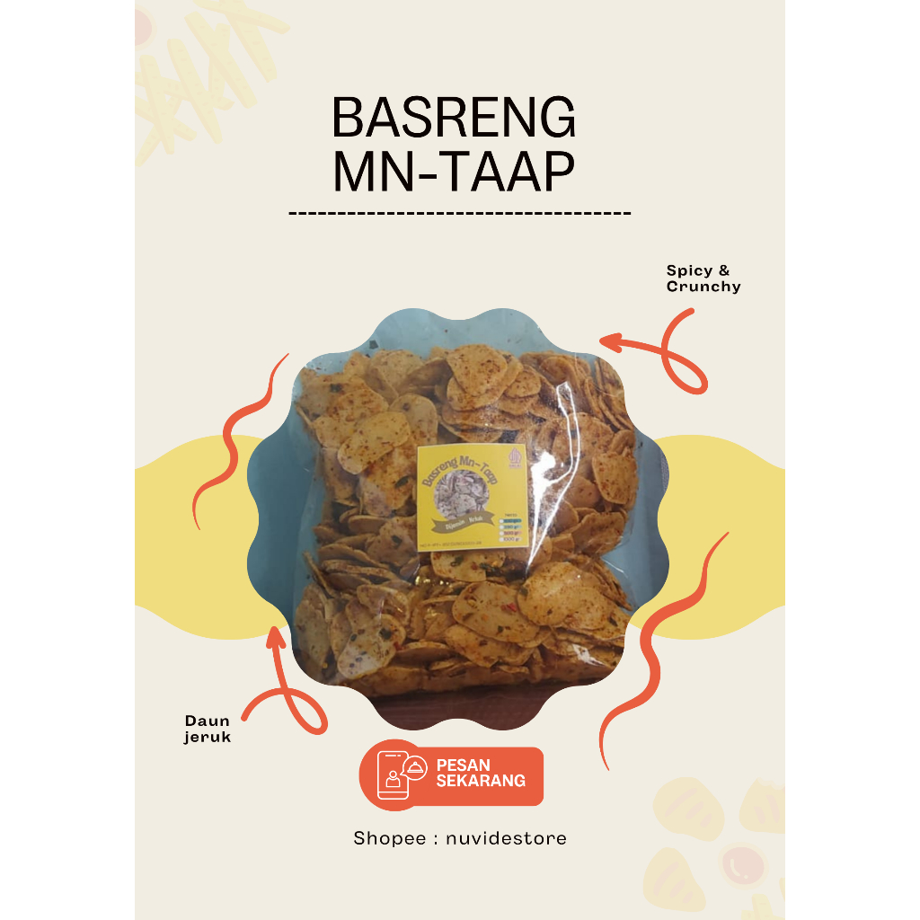 

BASRENG Pedas daun jeruk 1Kg