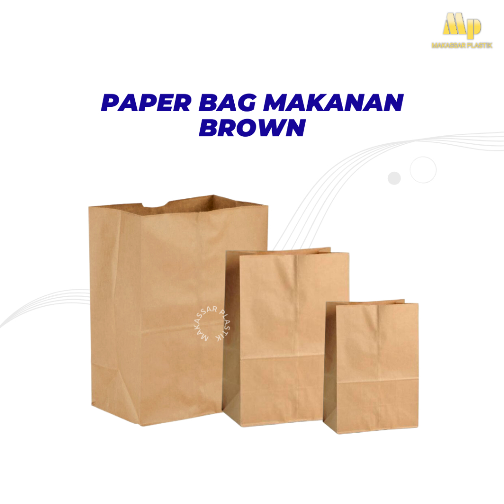 

Paper Bag Brown / Paperbag Makanan @100 lbr