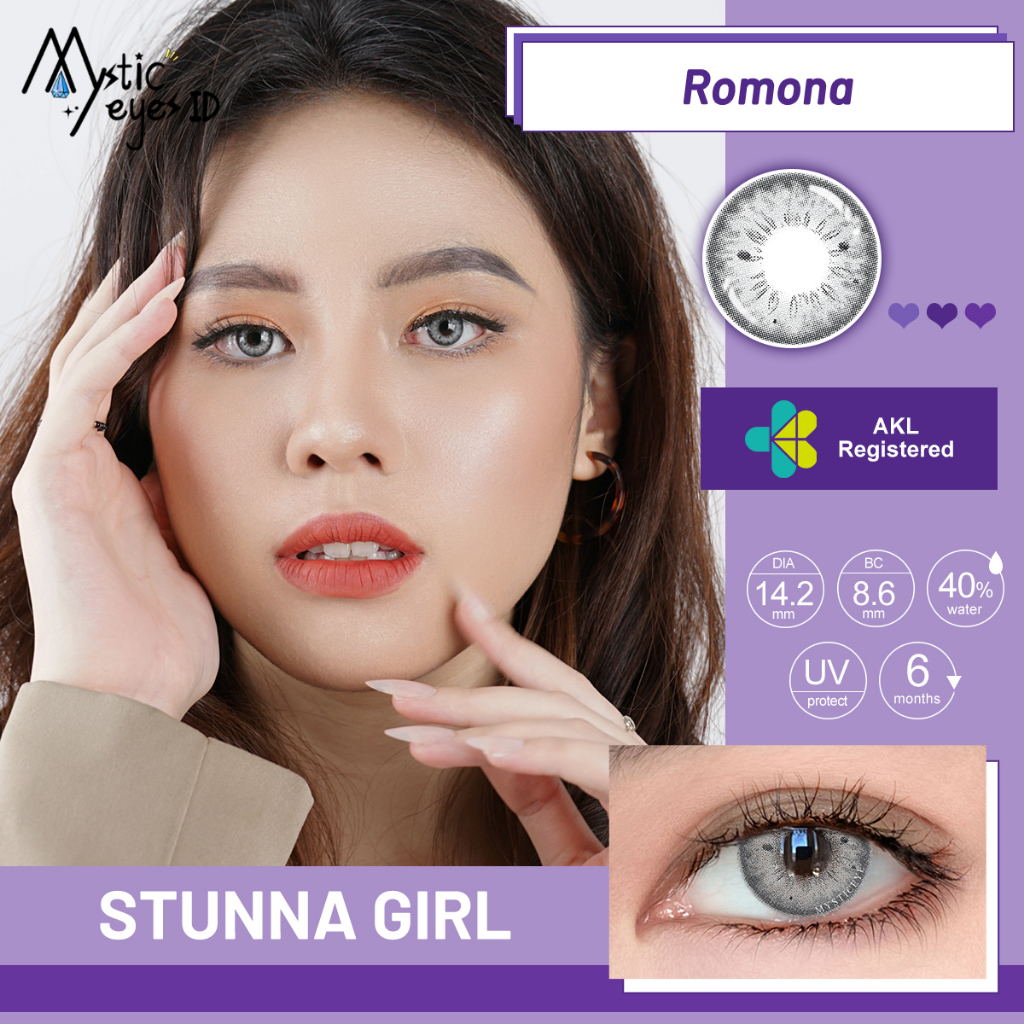 SOFTLENS SOLITAIRE  COLORED LENSES-Stunna Romonna14.2mm