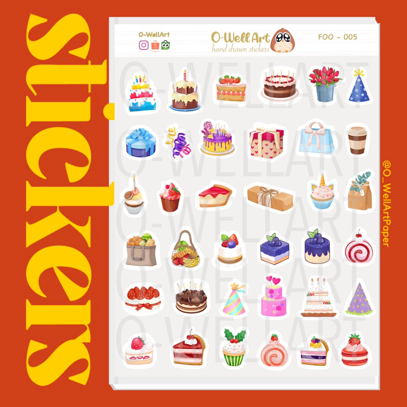 

Stiker Penanda Ulang Tahun di Kalender dan Planner - Birthday Sticker (FOO-005)