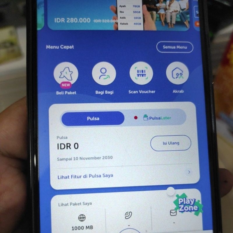Kartu XL Masif Panjang, masa aktif sampai 10 des 2030