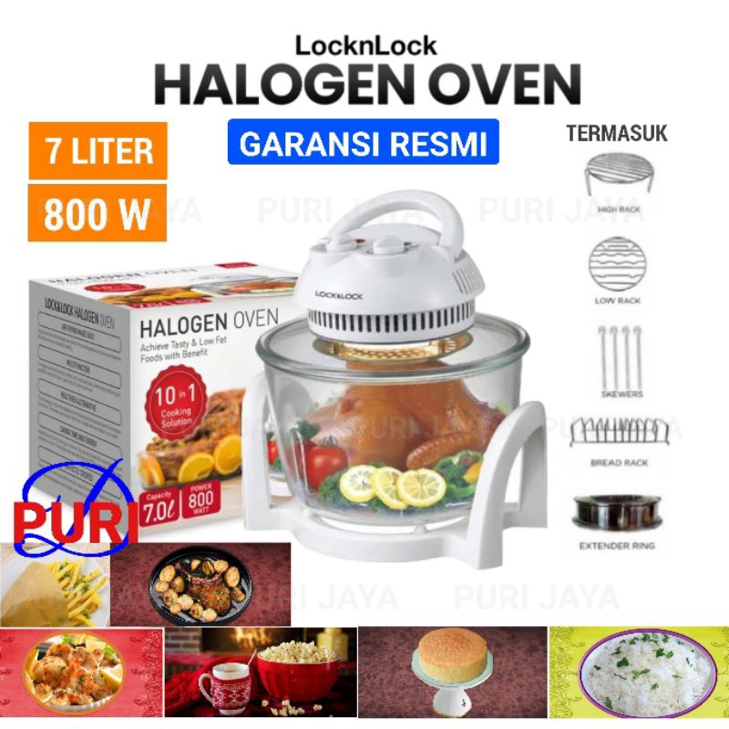 LocknLock LOS066 Halogen Oven 7 Liter 800W Air Fryer Lock&Lock L0S066 & Lock n Lock Garansi Resmi