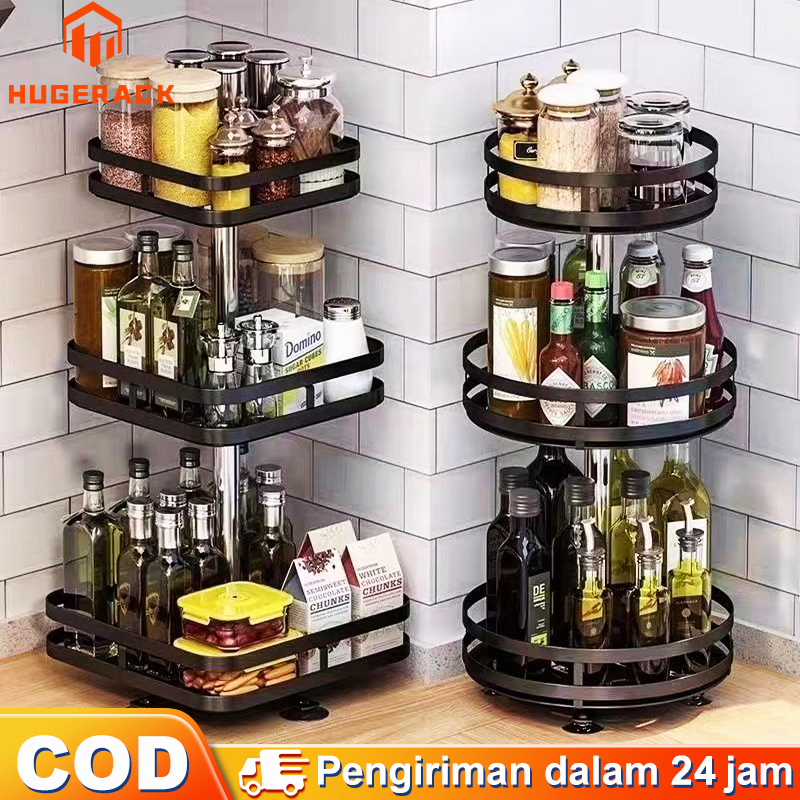 RAK PUTAR BUMBU DAPUR RAK BUMBU PUTAR BERPUTAR 360 DERAJAT RAK DAPUR BERPUTAR ROTATE KITCHEN SPICE