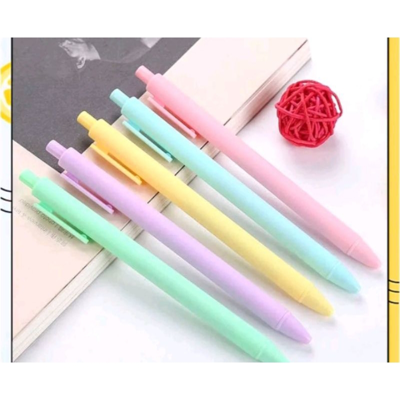 

Pena Macaroon Pulpen Warna Pastel Tinta Hitam