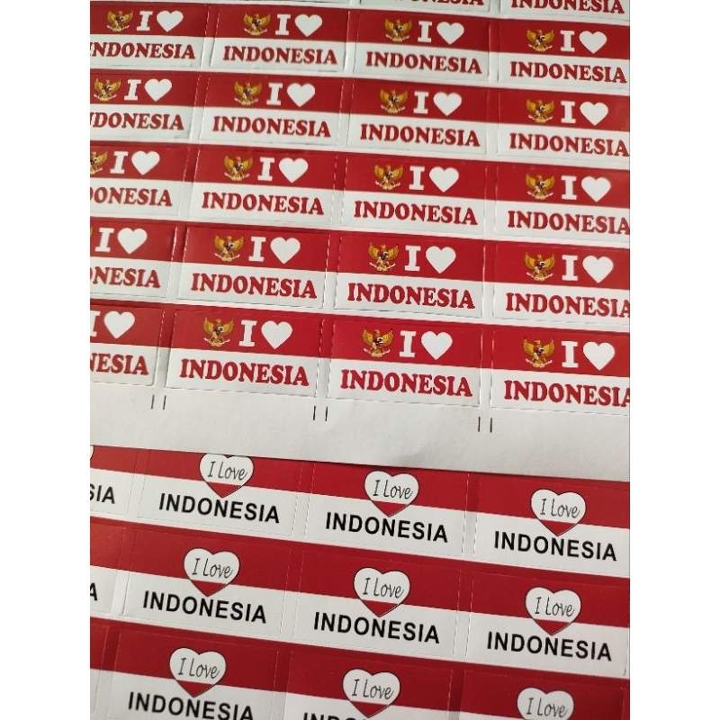 

[25 Pcs] Stiker Pipi Bendera Merah Putih Cutting 1 Lembar