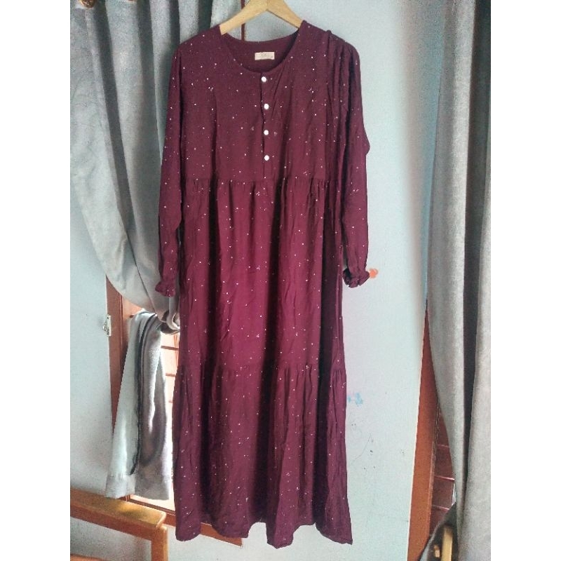 PRELOVED/PL DITSY SIZE XL/NIGHTGOWN DITSY SIZE XL/KHIMAR MARWA