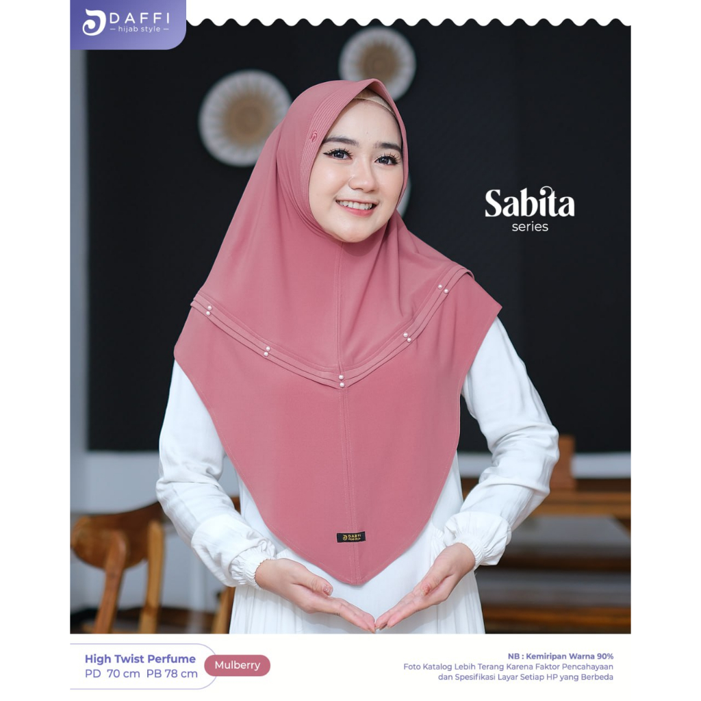 Daffi Hijab Model Terbaru Jilbab Bergo Instan Jersey Premium Pet Antem Sabita Series Terbaru 2023