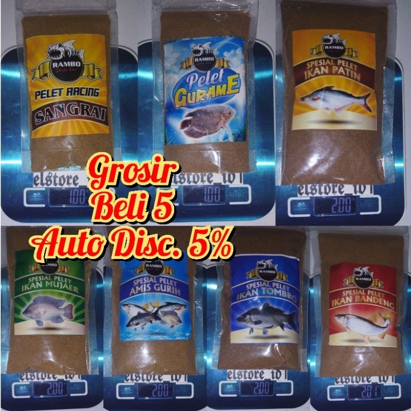 Umpan Pancing Praktis RAMBO Spesial Pelet Goreng Racing Shangrai Amis Gurih Patin Gurame Bandeng