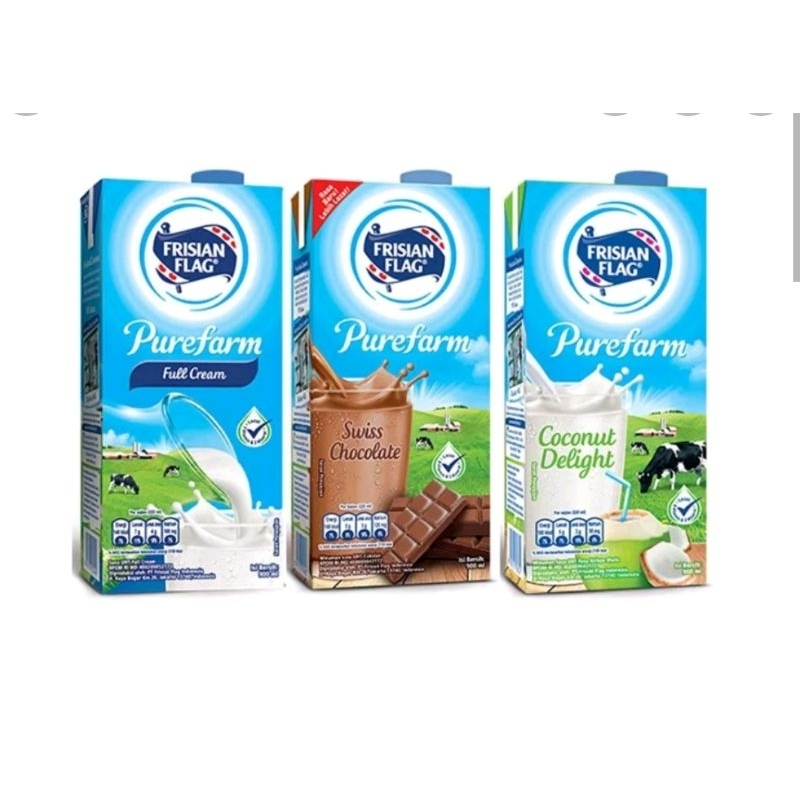 

Uht 900 ml frisian flag coconut delight, coklat, full cream, low fat