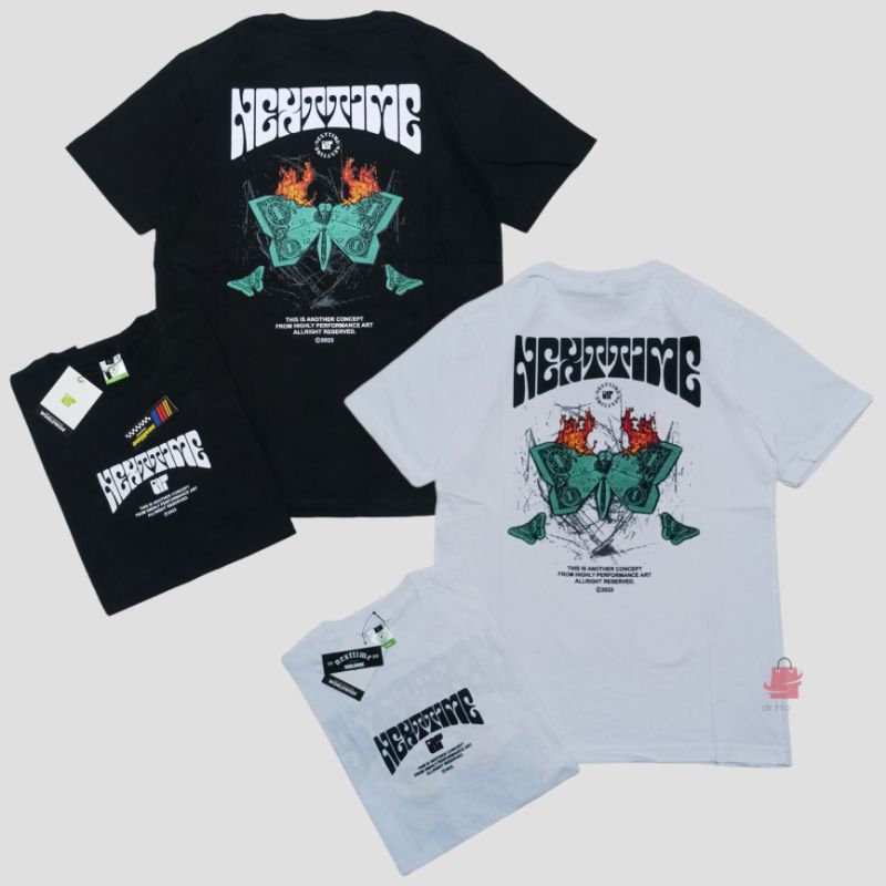 Kaos Distro Original / Tshirt Distro / Baju Distro / NEXT TIME Dollar Butterfly Origami
