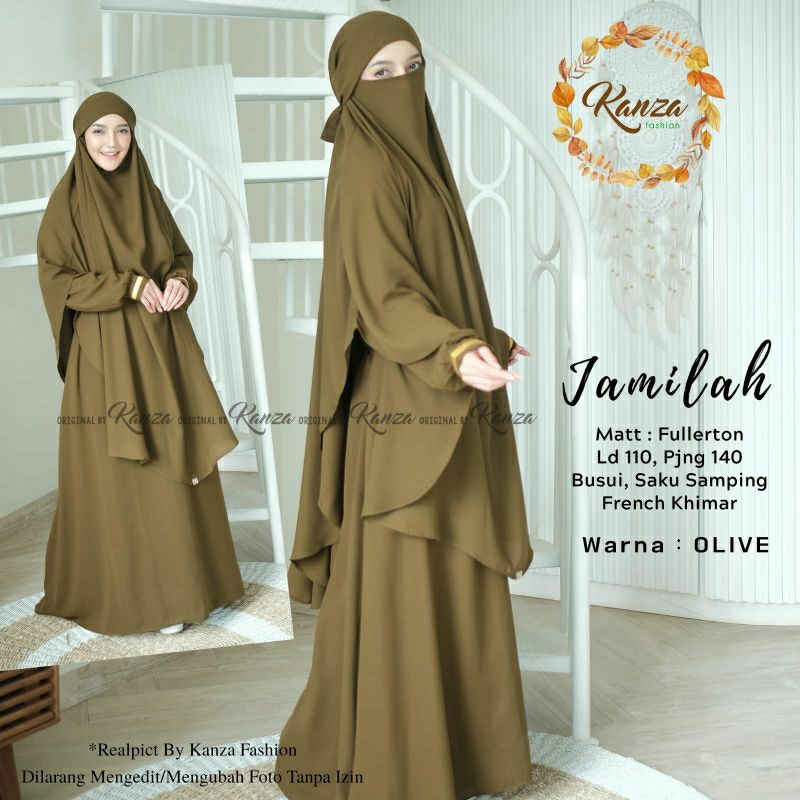GAMIS SET JILBAB JUMBO FRECHKHIMAR BISA BUAT CADAR