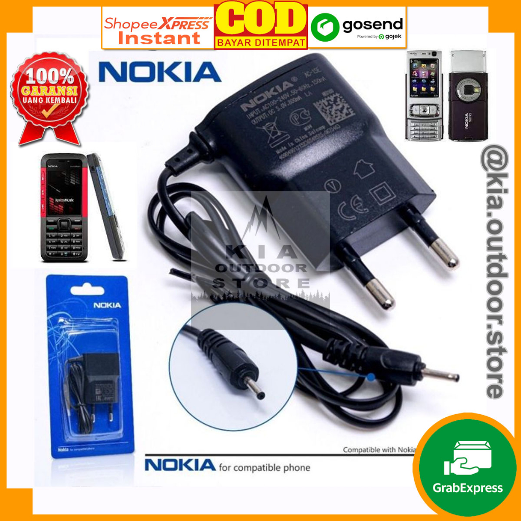 COD Charger HP Nokia Jadul Jarum Lubang Colokan Kecil Lama Carger C2 C3 X1 X2 X3 E63 E75 N70 N73 N80