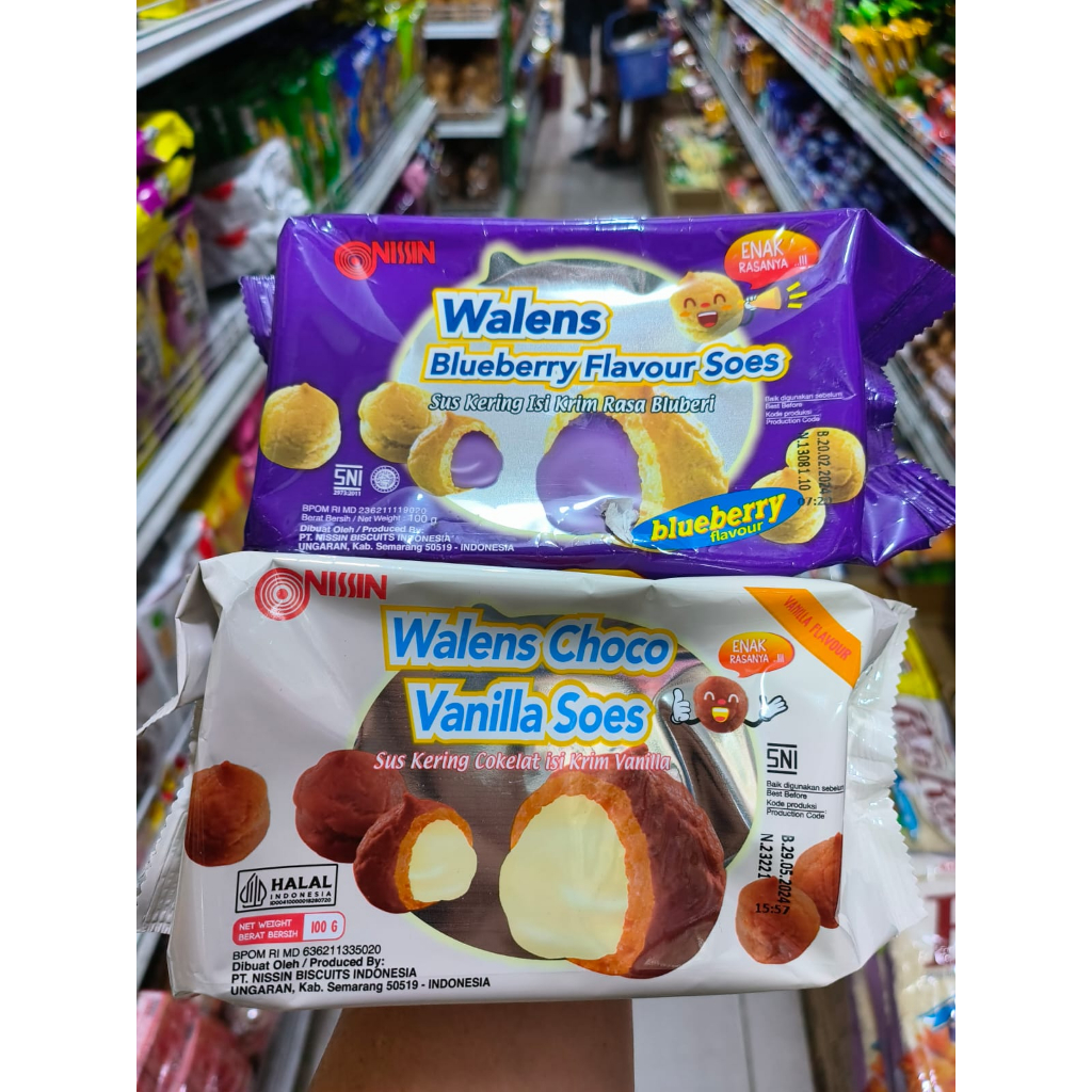 Nissin Walens Blueberry Soes/Choco Vanilla 100 gr