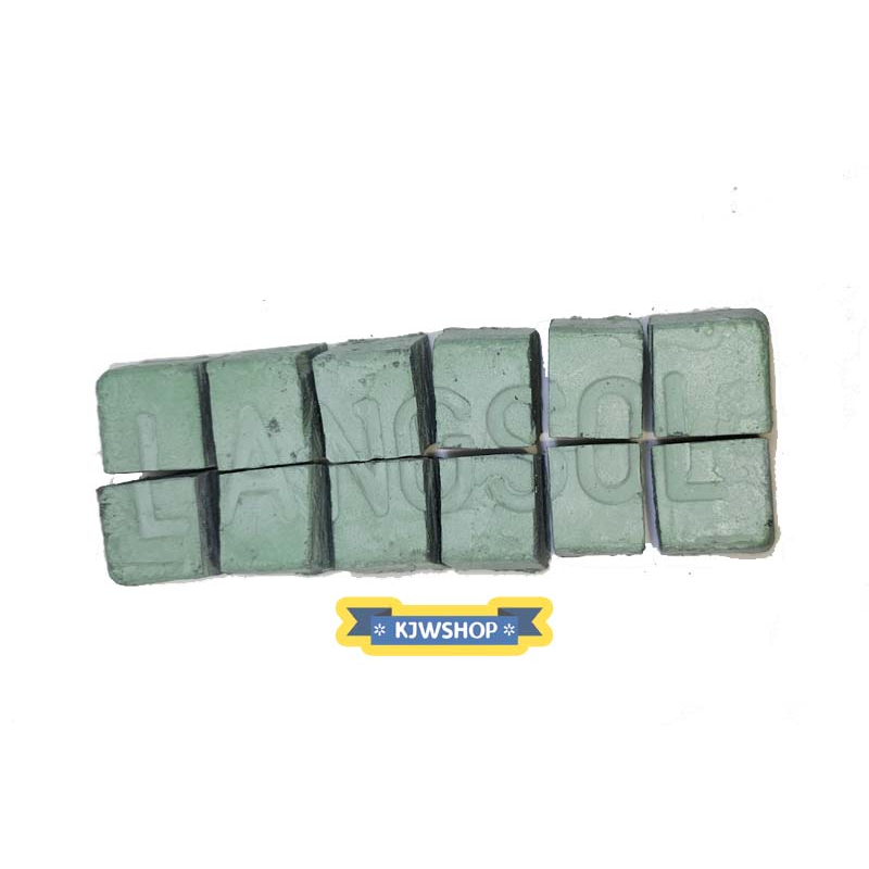 Batu Hijau Langsol Mini Batu Langsol Hijau Potongan Poles Stainless Memoles Stainles Kilap Mengkilap