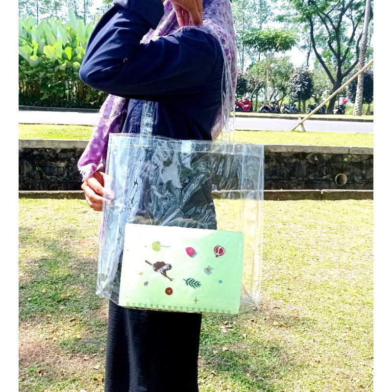 Tote bag mika transparan jumbo/ Tas mika transparan bag XL jumbo