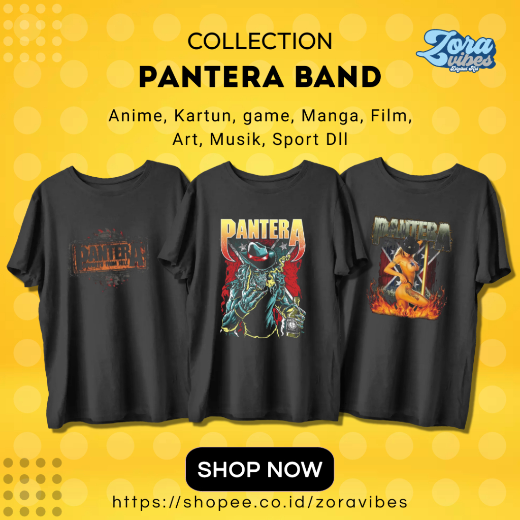 Kaos Band Pantera / Kaos Musik Pantera / Music