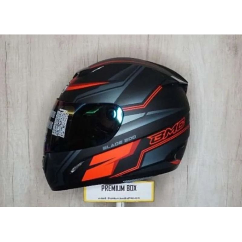 HELM BMC BLADE #9 MATT BLACK RED VISOR IRIDIUM