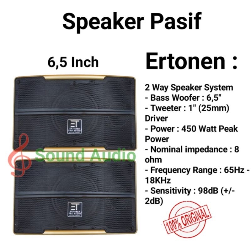 sepeker pasif 6 inch sound system speaker pasif 6,5 inch barang dijamin ori