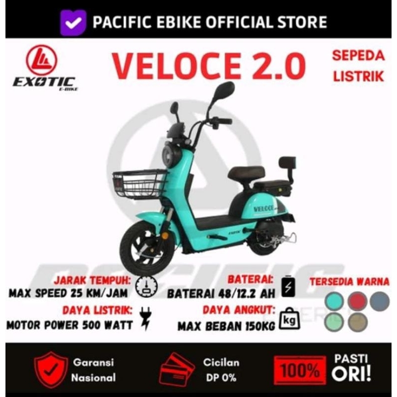 EXOTIC VE SEPEDA LISTRIK ECOTIC VELOCE 2.0