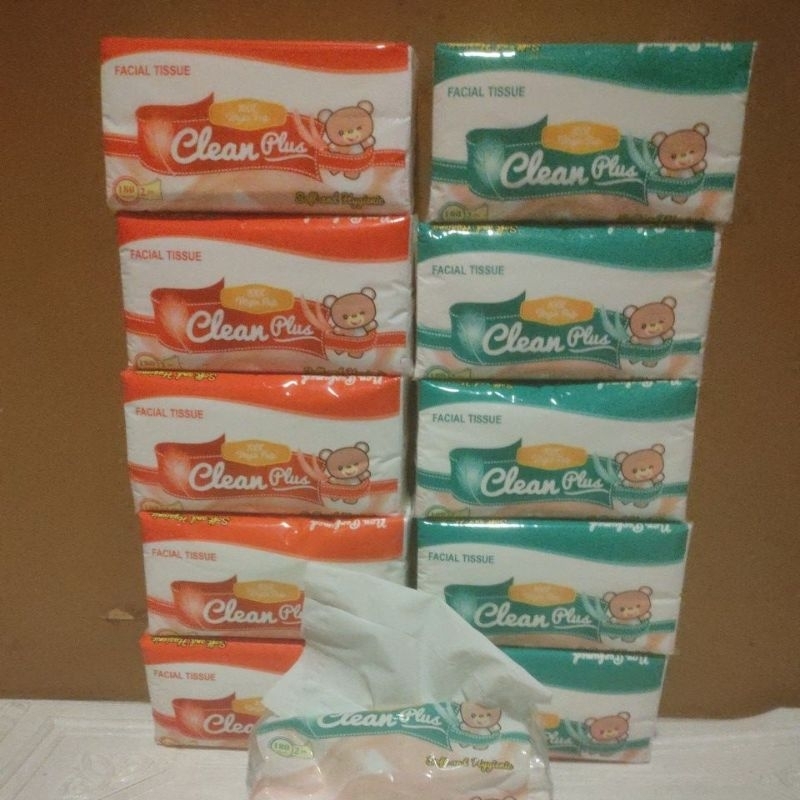 TISU CLEANPLUS PAKET 10 PCS TISU WAJAH