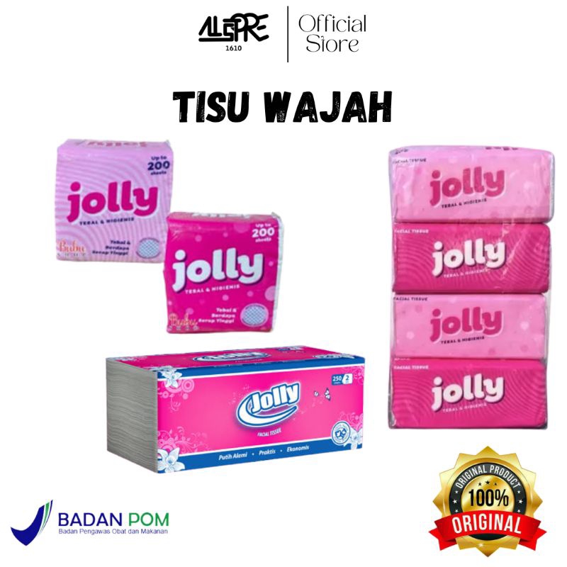 TISU WAJAH | TISU JOLLY 200 sheet | TISU JOLLY MINI 200 sheet | TISU JOLLY 250 sheet | TISU MURAH