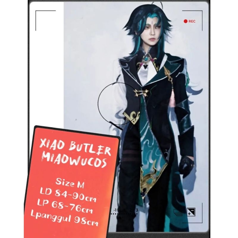 [ RENTAL ] Xiao Butler Genshin Impact Cosplay Kostum Sewa Wig Manmei Brand Miaaowucos High Quality