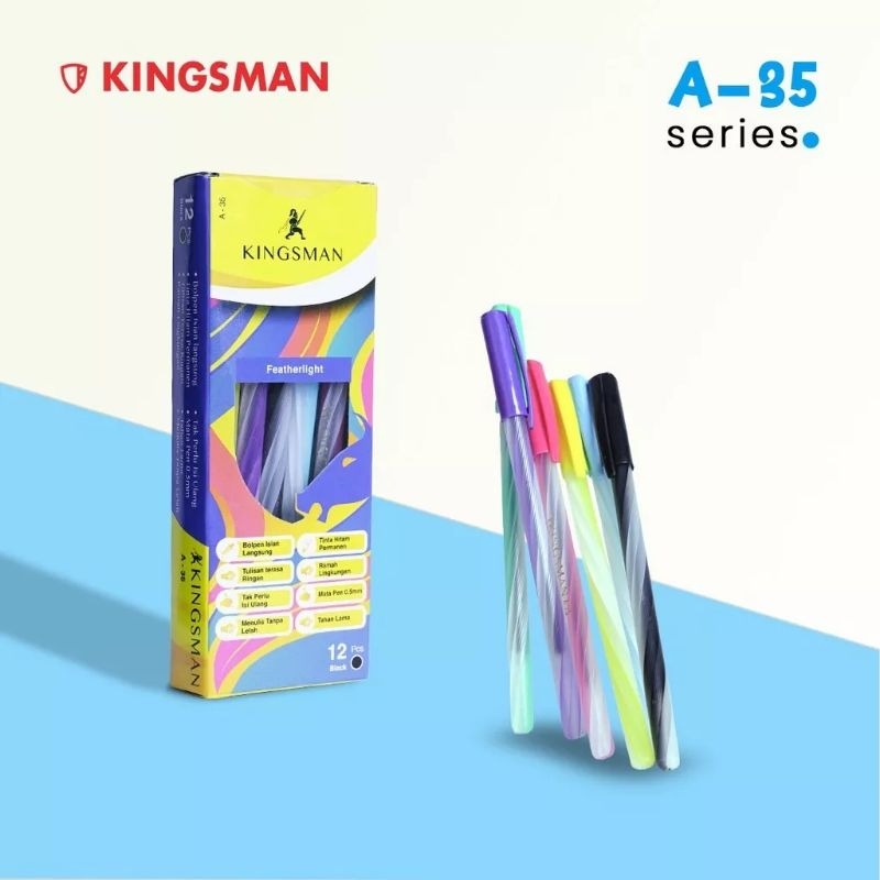 

Pulpen Kingsman Isi 12 Pcs Alat Tulis Praktis Harga Per Pack (isi 12 pcs)