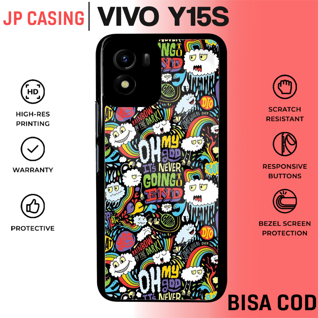 case vivo y15s y01 aesthetic doodle art grafiti lucu cute terbaru estetik cewek cowok bahan premium 