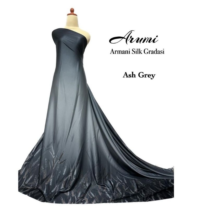 bahan gamis armani silk motif arumi
