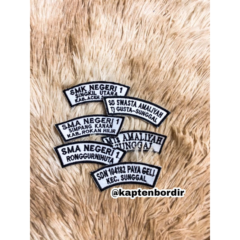 Patch lokasi, Bordir lokasi / emblem Lokasi / badge lokasi alamat sekolah / bet lokasi sekolah (Cust