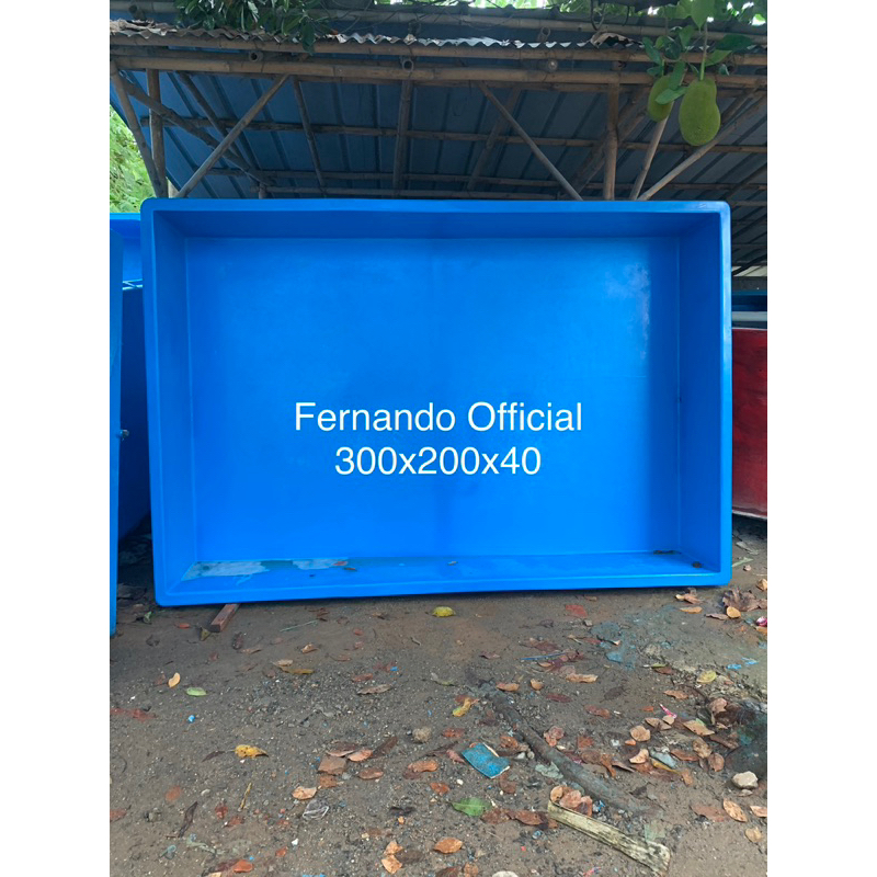Bak Fiber Kotak / Kolam Fiber Persegi 300 x 200 x 40cm
