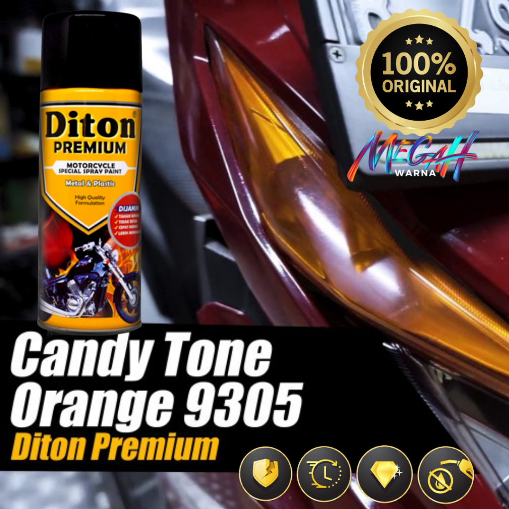 Cat Pilox Pylox Diton Smoke Head Lamp Sen Sein Candytone Orange Hitam 400 CC Ready Stock