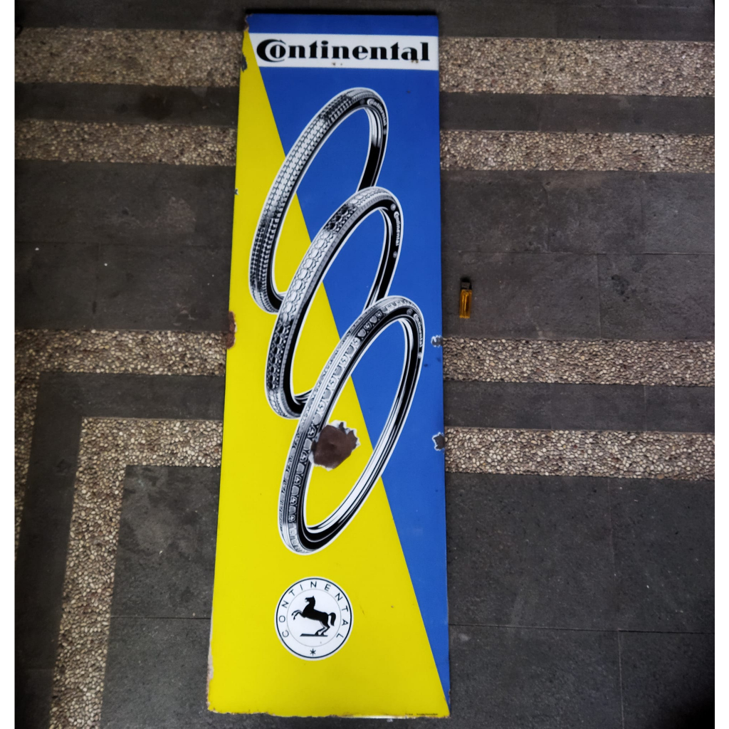 Pajangan Vintage Iklan Enamel Continental
