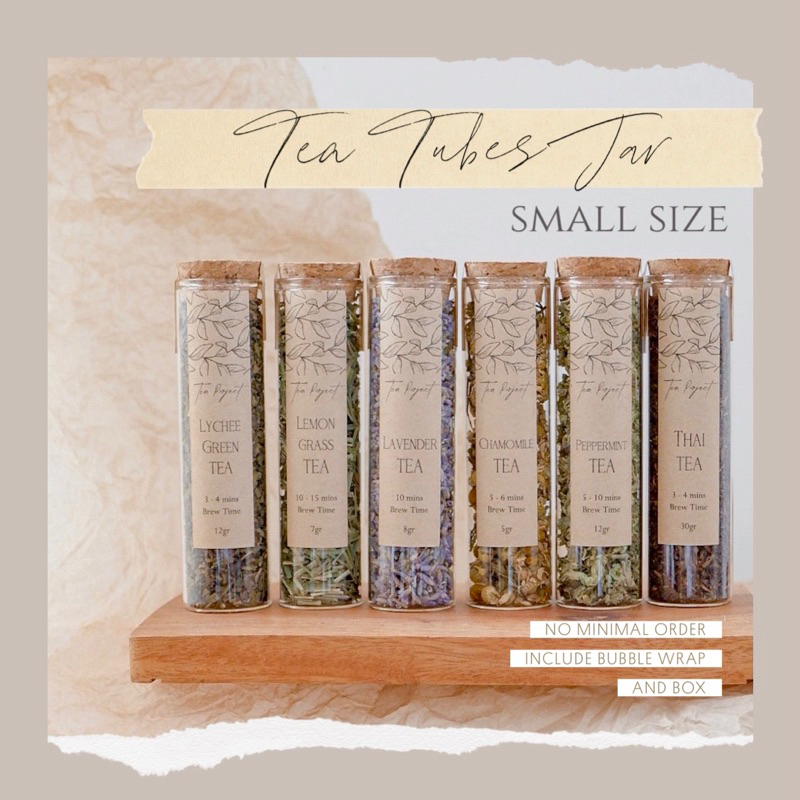 

Tea Project • Tea Tube Jar with Cork Lid | small size