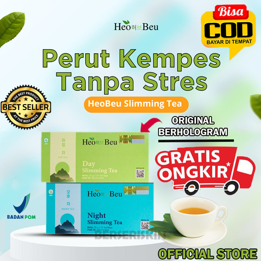 Teh Heo Beu | Heo Beu Tea Minuman Teh Pelangsing Original BPOM | Heo Beu Sliming Tea Original | Teh 