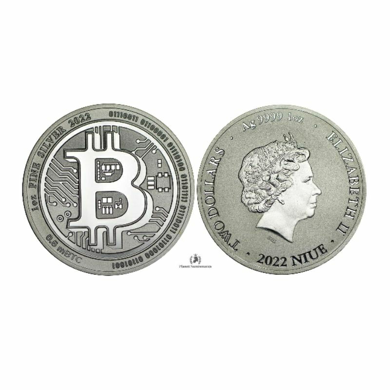 Niue Bitcoin 2022 Silver coin _ koin perak 1 oz