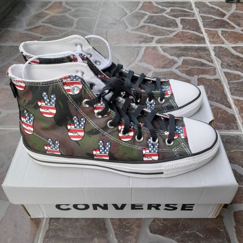 converse high pro series peace logo