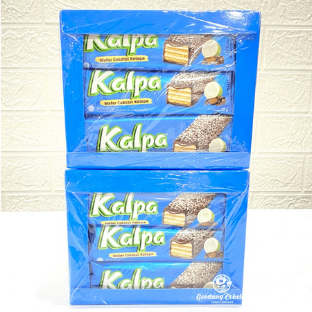 

Kalpa Wafer Coklat Kelapa 1 Box Isi 12 Pcs Kue Coklat Tabur Kelapa