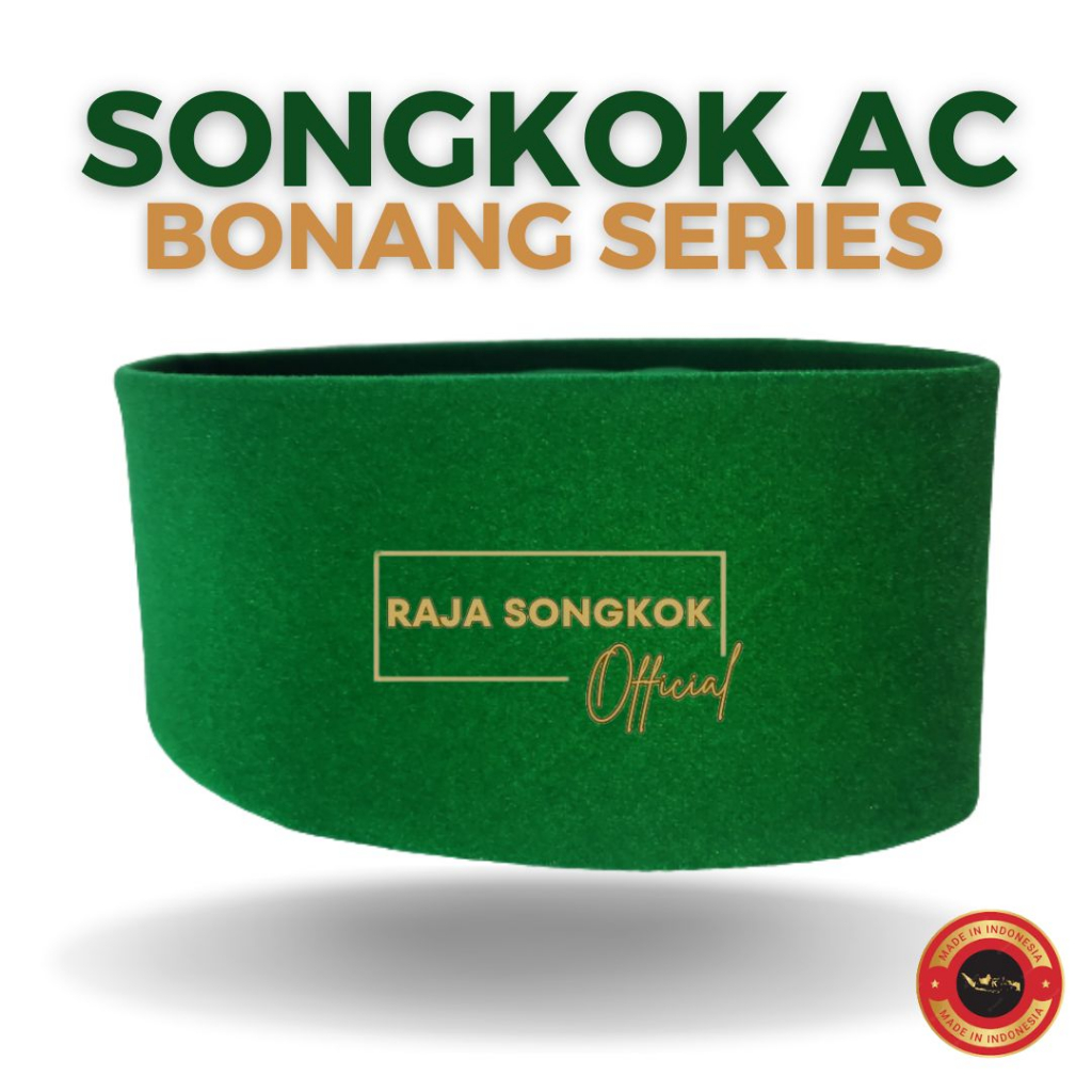 BONANG SONGKOK AC - HIJAU ANAK DAN DEWASA TINGGI 7 8 9 10