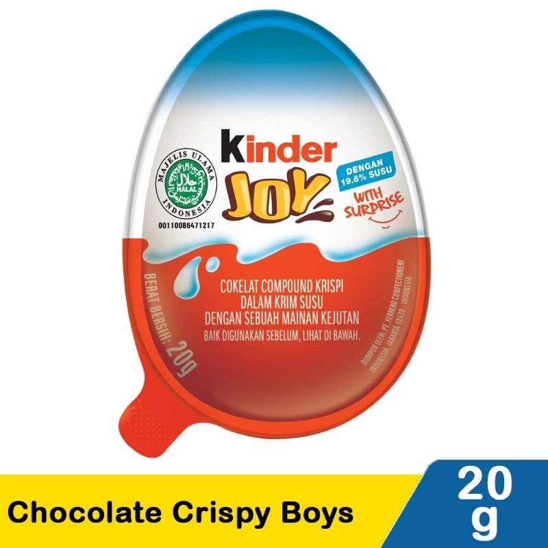 

Kinder Joy Chocolate Crispy Boys 20G