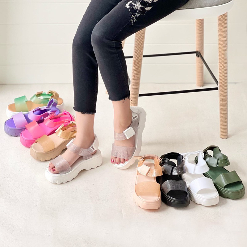 Sepatu sandal wanita platform melissa shoes Posession Jelly #001