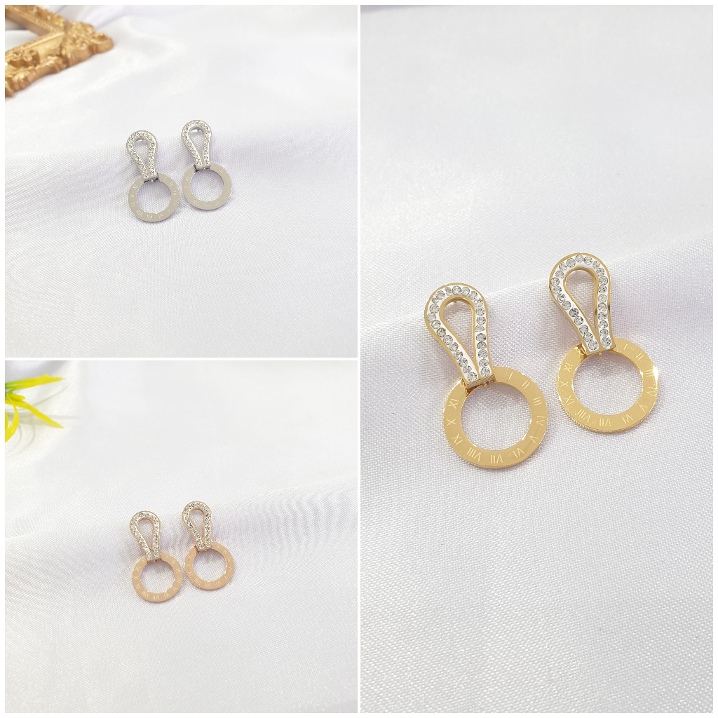 Anting Tusuk Titanium Fashion - ATT 23 - Giwang subang titanium wanita fashion anti karat