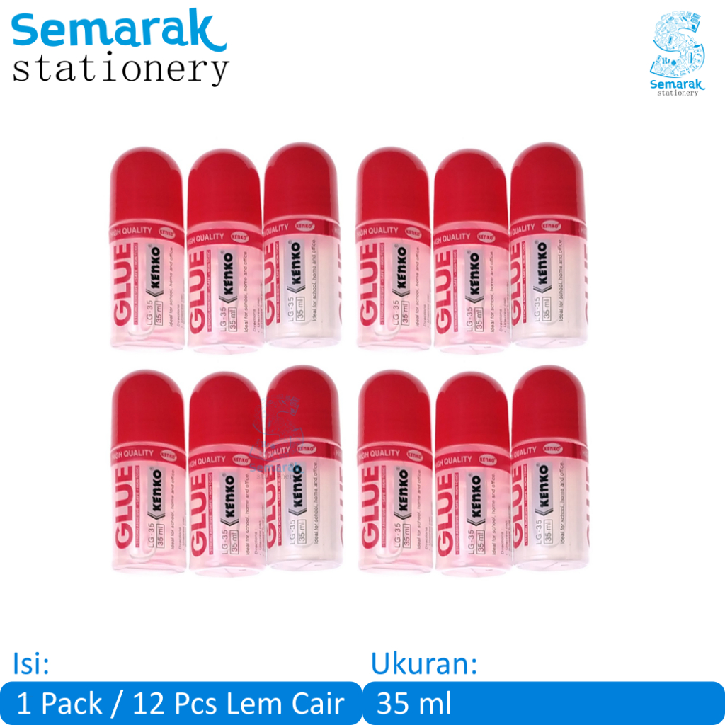 

Kenko Glue LG-35 Lem Cair Kertas Kecil 35 ml [1 Pack / 12 Pcs]