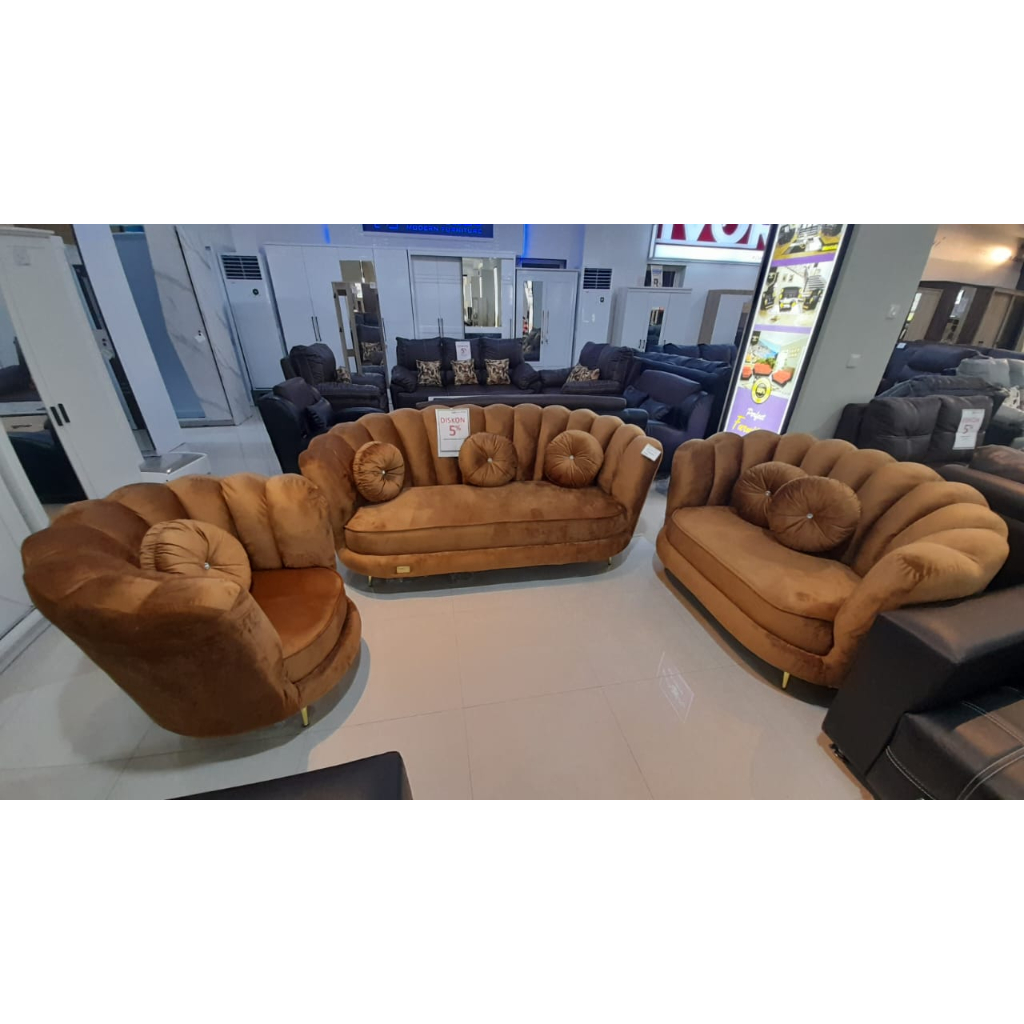 Sofa mulan /sofa kerang/sofa minimalis 321 ready stock makassar promo