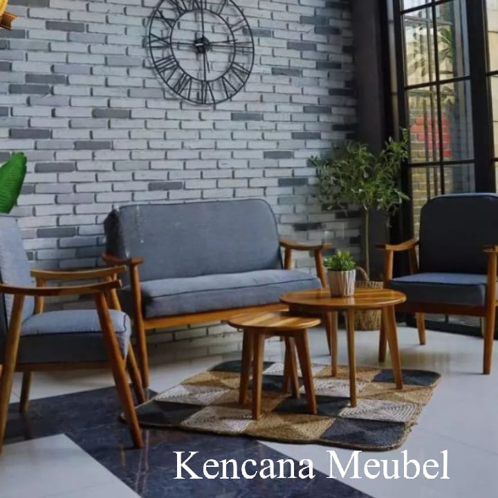 Kursi Tamu Sofa Minimalis Retro Jengki Kayu Jati