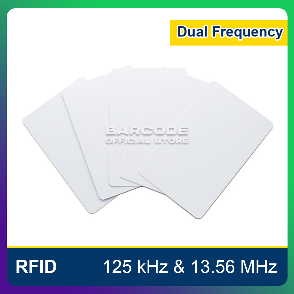 

RFID Dual Frequency 125 kHz & 13.56 MHz Kartu PVC Card Tag Proximity
